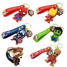 Spider-Man Keychain Marvel Avengers Iron Man Captain America Hulk Groot Keyrings