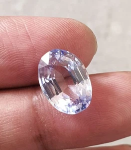 Gemas sueltas de corte ovalado de zafiro azul aciano cultivadas en laboratorio impecables de Ceilán de 9,31 quilates - Imagen 1 de 15