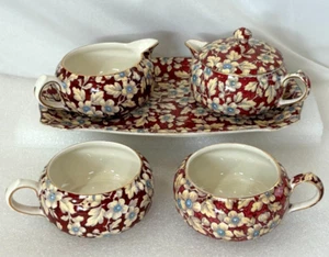 LORD NELSON WARE Vintage Royal Brocade Floral Design TEA SET ~ ENGLAND, 6 Piece - Picture 1 of 14