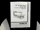 Delta 20" Scroll Saw 40-640 Instruction Manual User Guide COIL BOUND