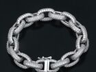 10Mm 3Aaa+ Cz Hop Hip Ice Out Exaggerated Punk Cuban Link Chain Bracelets 8.5In