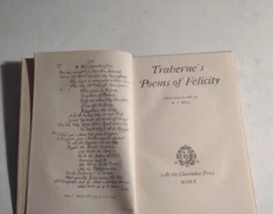 Traherne'S Poems of Felicity / Edited from the Ms. by H.I. Bell. Paperback Book. - Picture 1 of 8