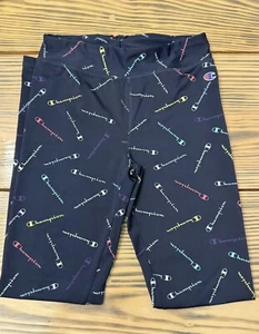 Champion Kids Authentic Athletic Wear Leggings Size 10/12 Logo Multicolor - Picture 1 of 6