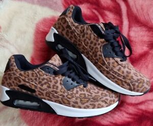 Damen Schuhe Sneaker Leopardenprint Leo Animalprint Safari Veloursleder Gr.38...