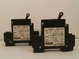 MITSUBISHI *SET OF 2* 1 POLE CIRCUIT PROTECTORS CP-B NKE-4421 5AMP - Picture 1 of 8