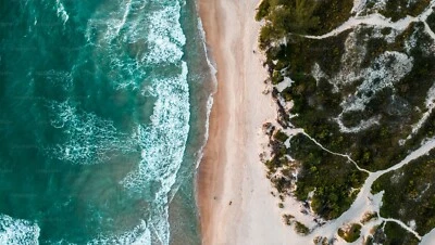 NEW BEAUTIFUL AERIAL BEACH POSTER PREMIUM WALL ART PRINT SIZE A5-A1 - Image 1 of 4