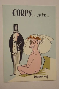 08A28 Postkarte cpsm Illustrator Lassalvy Humorvoll - Serie Corps - Picture 1 of 1
