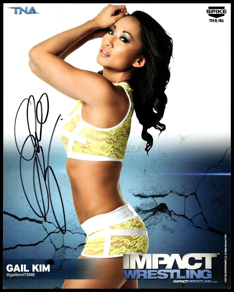 Гейл Ким с автографом TNA Impact Wrestling Knockouts 8x10 промо фотография HOF - Изображение 1 из 1