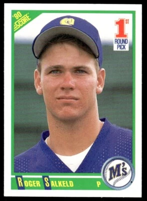 Roger Salkeld #674 Seattle Mariners 1990 Score Baseball Card - Image 1 of 2