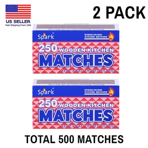 2 Pack Large Matches 500 Count Strike On Box Bulk Kitchen/Camping/Fire/Candle - Picture 1 of 5