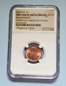 1991 LINCOLN CENT NGC MINT ERROR BROADSTRUCK NORTH EAST ERROR COLLECTION #S211 - Picture 1 of 4