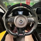 3D Carbon Fiber&Suede Leather Car Steering Wheel Cover For Kia Stinger 2018-20