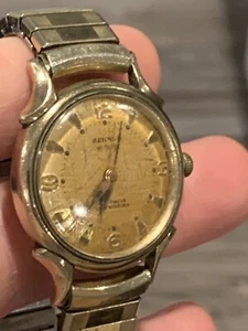 Vintage Men's Benrus 3 Star 25 Jewel Gold Filled+gold plated braca Self Winding - Picture 1 of 16