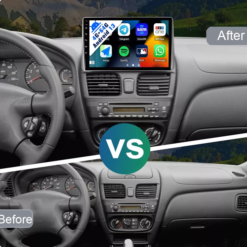 Android 13 4+64GB for Nissan Sentra 2000-2006 Car Radio Stereo Navi Wifi Carplay — 第 1/4 张图片