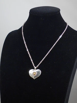Collar Colgante Corazón Brighton Chapado en Plata 2 Tonos LOVE BEYOND WORDS D30259 Foto 1 de 4