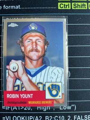 2022 Topps Chrome Platinum Anniversary - Robin Yount #409 Refractor - Image 1 of 2