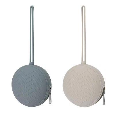 Paquete de 2 fundas de silicona para chupetes, bolsas de silicona para chupetes recién nacidos sin BPA Foto 1 de 4