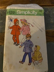 Simplicity Toddlers Coat & Pants Vintage Sewing Pattern Age 2 5122 Uncut - Picture 1 of 2