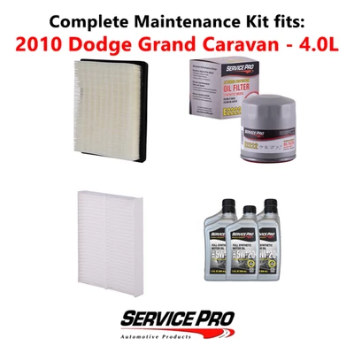 2010 Dodge Grand Caravan 4.0L Complete Cabin, Air & Oil Filter Kit (5W-20) - Image 1 of 4