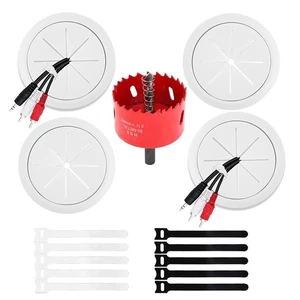 4 Pack Wire Concealer for Wall Mounted , 2-3/8 Inch (60Mm Hole) Wall Wire9210 - Afbeelding 1 van 6