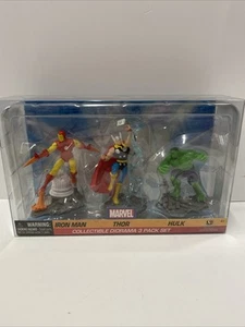 Marvel Sammlerstück Diorama 3er Pack Set Iron Man-Thor-Hulk Neu in versiegelter Verpackung - Bild 1 von 14