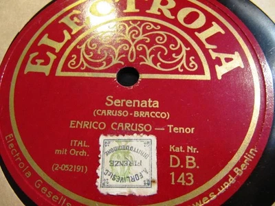 1916 Enrico CARUSO COMPOSED Canzone napoletana TIEMPO ANTICO /SERENATA Electrola - Image 1 of 2
