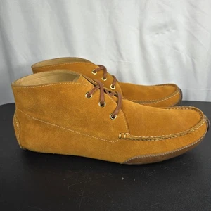 Cole Haan Shoes Mens Size 11 Tan Suede Chukka Moc Toe Driving Lace Up C13104 - Picture 1 of 11