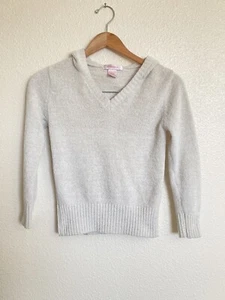 Girls Xhiliration Beige Gold Soft Knit Sweater Hoodie Size Medium - Picture 1 of 5