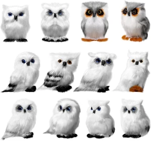 12 Pcs Christmas Owl Ornament Furry Owl Ornaments Cute Hanging Owl Decoration fo - Picture 1 of 7