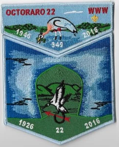 Lodge 22 Octoraro 1926-2016 Two Piece OA flap set - Picture 1 of 1
