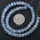 7mm-7.7mm Fine Rainbow Moonstone Smooth Rondelle Beads 14 inch strand