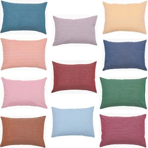 Funda de almohada de algodón a rayas cojín decoración del hogar funda de almohada 18 x 28 - Imagen 1 de 78