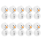  20 Pcs Xmas Craft Beads Wood Spacer Charms Wooden Christmas Snowman