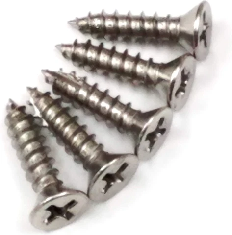 Satin Nickel Wood Screws for Hinges 9 X 3/4 Inch Fly Cut Self Drilling 24 Pack Cover