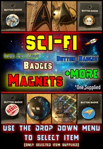 Insignias de botones de ciencia ficción, insignias de pasador de solapa, llaveros e imanes (artículo seleccionado) - Imagen 1 de 52
