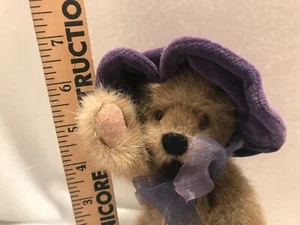 Boyds BERNADETTE DEJARVOIRE Oso Peluche Articulado Púrpura Sombrero Imitación Visón Piel De Colección - Imagen 1 de 3