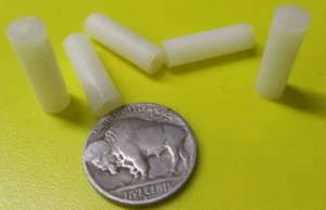 Nylon 66 Spacer, Natural, NO.2 Screw, 1/4" OD x .090" ID x 13/16" Length, 100pc - Picture 1 of 12