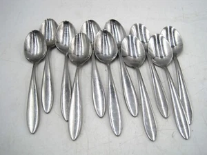 Set of 11 Teaspoons Oneida Mooncrest Stainless Steel Teaspoon Flatware - Picture 1 of 2
