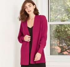 Women's Essential Open-Front Cardigan - A New Day - Dark Pink - XS - S414
