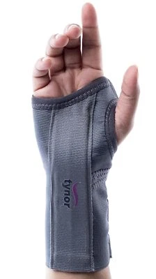 TYNOR Elastic Wrist Splint, Grey, Left, Medium,  SIZE IN DROPDOWN , BEST QUALITY - Image 1 of 4