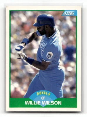 1989 Score Willie Wilson Kansas City Royals #28 BASEBALL - Image 1 of 2