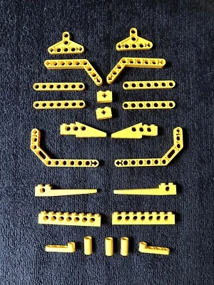 Lot de 23 pièces Lego Technic. Couleur Jaune. - Photo 1/4