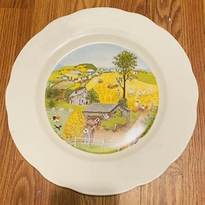 Grandma Moses " In Harvest time " by Syracuse. 11. 1/2 diameters internation - Picture 1 of 5