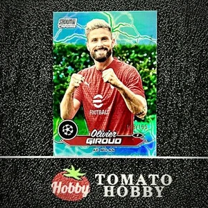TOPPS STADIUM CROMO UEFA 2023-24 OLIVIER GIROUD/199 REFRACTOR AQUA VERDE - Imagen 1 de 2