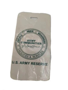 U.S. Army Reserve Luggage Tag - Pride, Readiness, Facilities & Service, Military - Picture 1 of 6