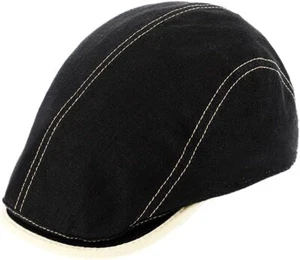 fiebig® LINO FLATCAP CAP GORRA GORRO PROTECCIÓN UV NEGRO NUEVA TENDENCIA - Imagen 1 de 1