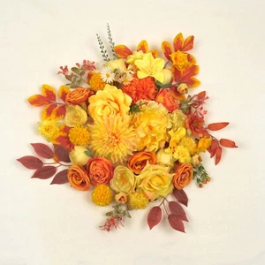 Artificial Silk Flower Leaf Kit 46Pcs For DIY Crafts Wreath Wedding Party Decor - Picture 1 of 13