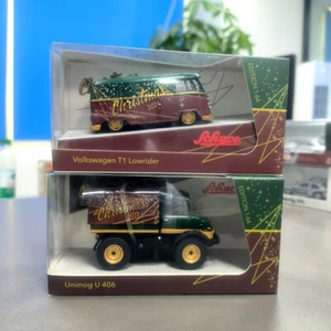 Schuco 1:64 Volkswagen T1 Lowrider Christmas 2021 Unimog U 406 Model Car Diecast - Picture 1 of 5