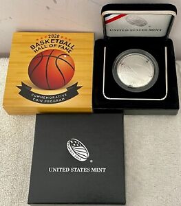 Basketball Hall of Fame Commemorative Dollar 2020 P Proof Silver $1 OGP