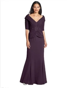 Daymor verziertes Stretch Tüll & Krepp Kleid (Größe 8) - Bild 1 von 1
